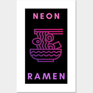 Neon Ramen Posters and Art